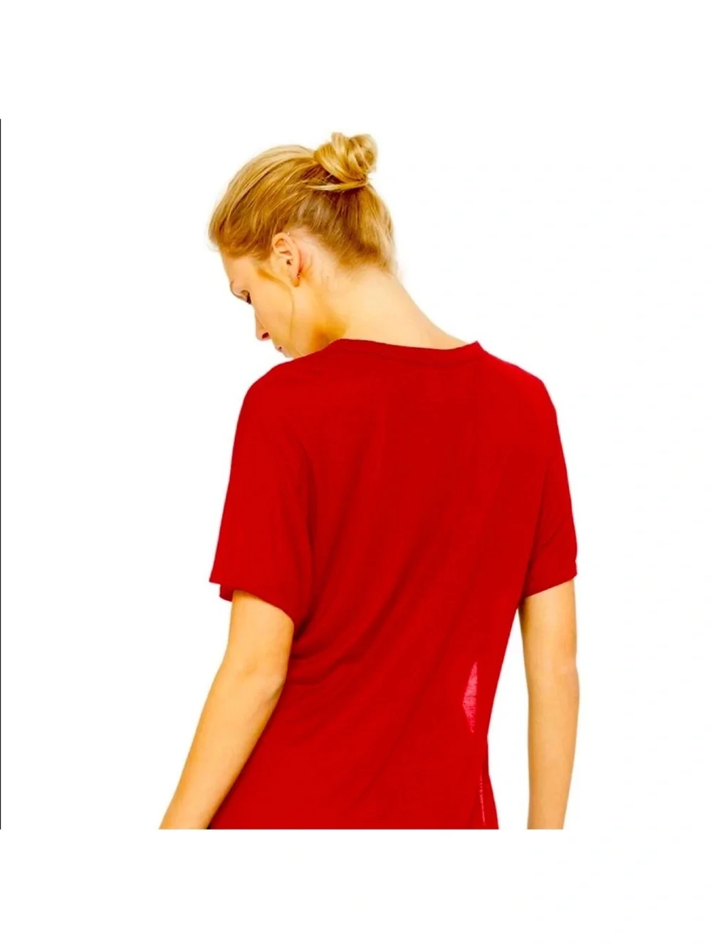 ALO Yoga Burgundy Short Sleeve Tunic Tee